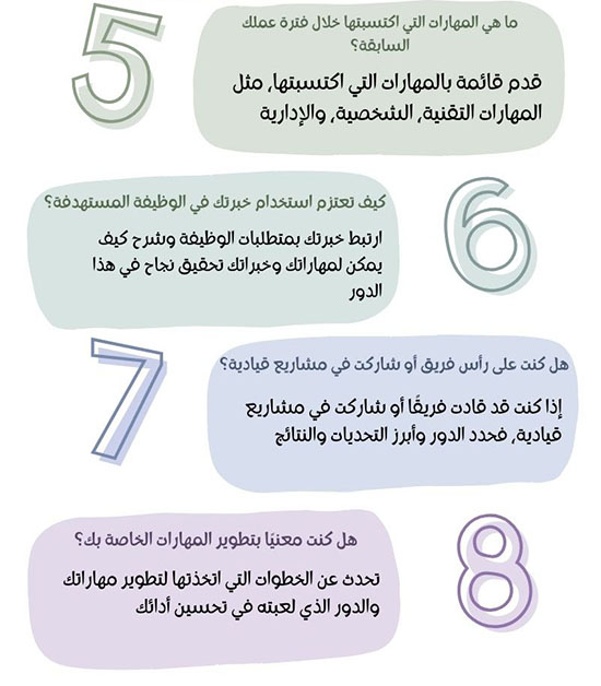 الخبرة في السيرة الذاتية