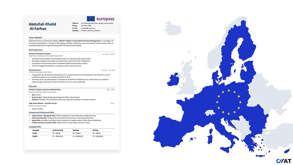 Europass CV: سيرة ذاتية أوروبية يوروباس ما هي السيرة الذاتية الأوروبية Europass CV – نموذج سيرة ذاتية معتمد في الاتحاد الأوروبي