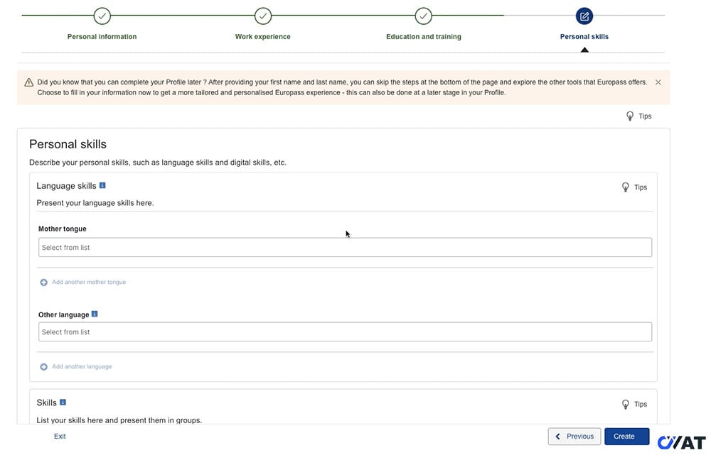 Europass CV: سيرة ذاتية أوروبية يوروباس إضافة الشهادات التعليمية إلى Europass CV